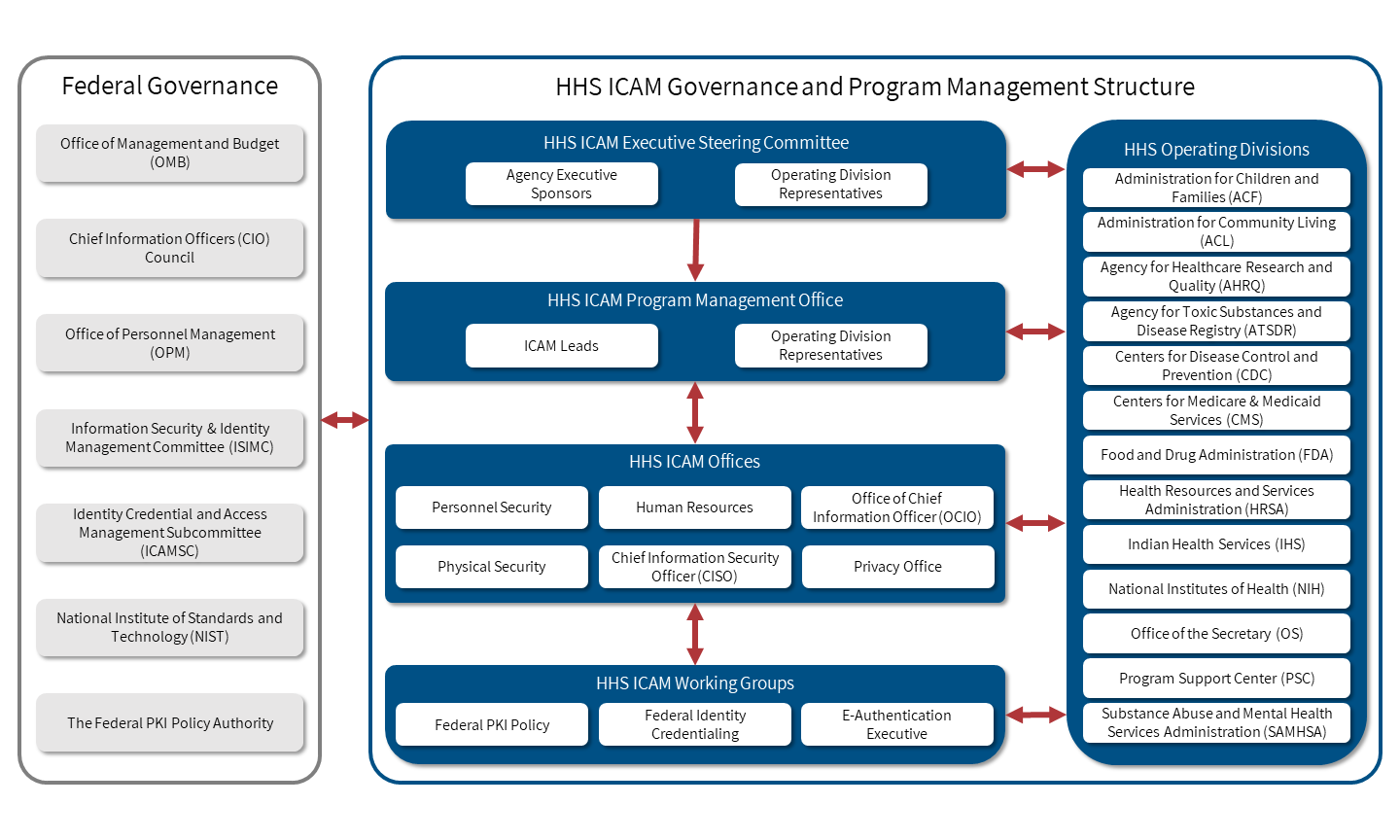 HHS ICAM Governance Structure.